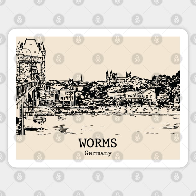 Worms - Germany Magnet by Lakeric